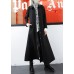 boutique plus size long jackets fall women coats black lapel collar  coat