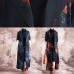 Fashion plus size maxi coat fall trench coats red prints  overcoat