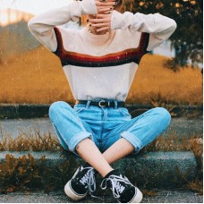 Rainbow Smiley Loose Round Neck Knitted Sweater HF0901-02-03 Rainbow Smiley Loose Round Neck Knitted Sweater HF0901-02-03